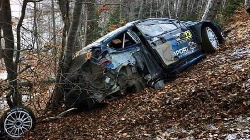 Evansa auto pēc avārijas