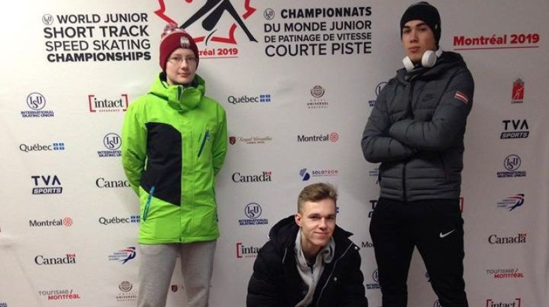 Anna Jansone (no kreisās), Reinis Bērziņš, Roberts Krūzbergs. Foto: Sporta skola "Spars"