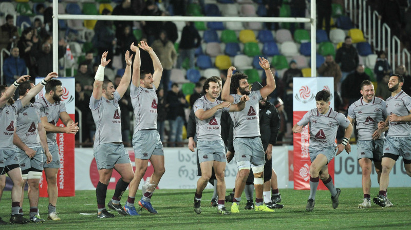 Gruzijas izlasei šogad ir gan jāaizstāv Eiropas čempionu tituls, gan jāsagatavojas Pasaules kausam.
Foto: SIPA/Scanpix