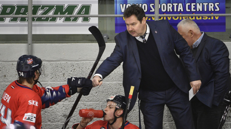 "Prizmas"/IHS galvenais treneris Ēriks Miļuns. Foto: Romāns Kokšarovs, f64