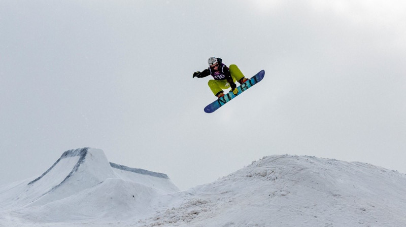 Jaunietis sacensību 1.dienā Viešūrkalnā. Foto: lsfp.lv