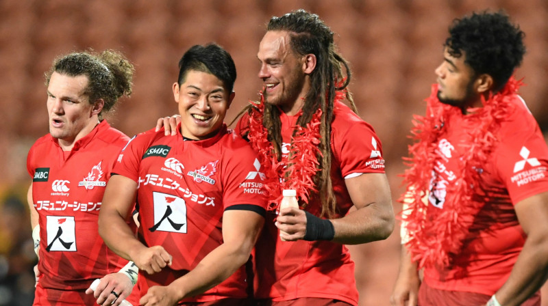 "Sunwolves" regbisti pēc uzvaras Hamiltonā
Foto: EPA/Scanpix