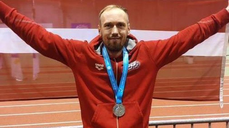 Māris Grēniņš pēc starta Tallinā. Foto no personiskā arhīva