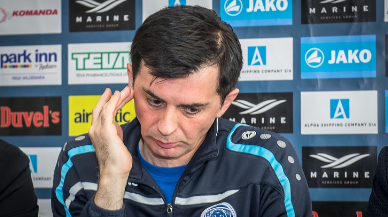 Aleksandars Vlaho, pārstāvot "Riga". Foto: Zigismunds Zālmanis (rigafc.lv)