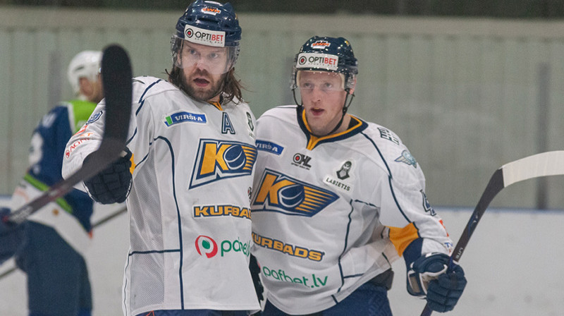 Jānis Sprukts un Mārtiņš Cipulis. Foto: HK "Kurbads"