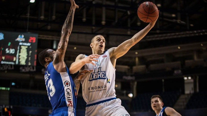 Kristaps Dārgais 2019. gada 6. aprīlī "Saku Suurhall" Tallinā. Foto: BK Ogre