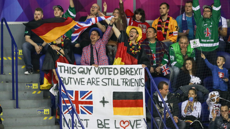 Līdzjutēji pasaules hokeja čempionātā. Foto: EPA/Scanpix