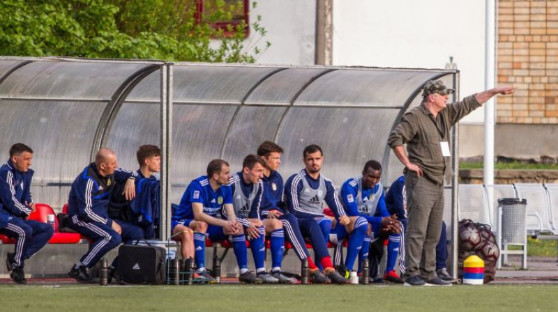 Adlans Šišhanovs vada "Ventspils" komandu. Foto: Harijs Toms/Virslīga