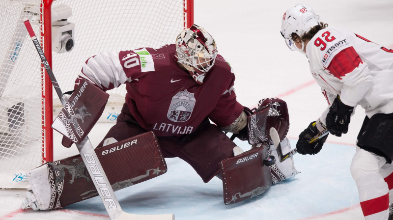 Elvis Merzļikins. Foto: AFP/Scanpix