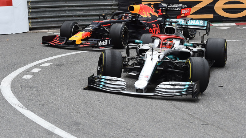 Makss Verstapens un Lūiss Hamiltons. Foto: AFP/Scanpix