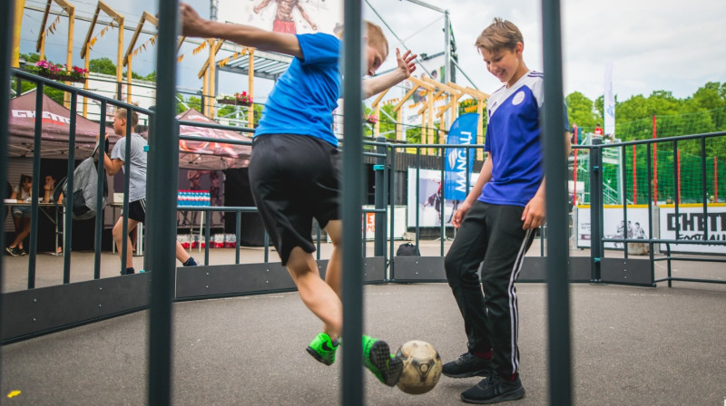 "Ghetto Football" Pannas 1x1 spēle Grīziņkalnā.
Publicitātes foto