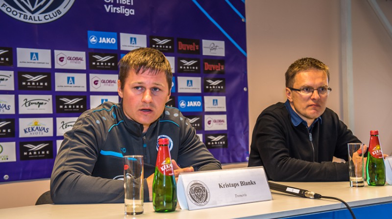 Kristaps Blanks un Valds Dambrausks. Foto: Zigismunds Zālmanis ("Riga").