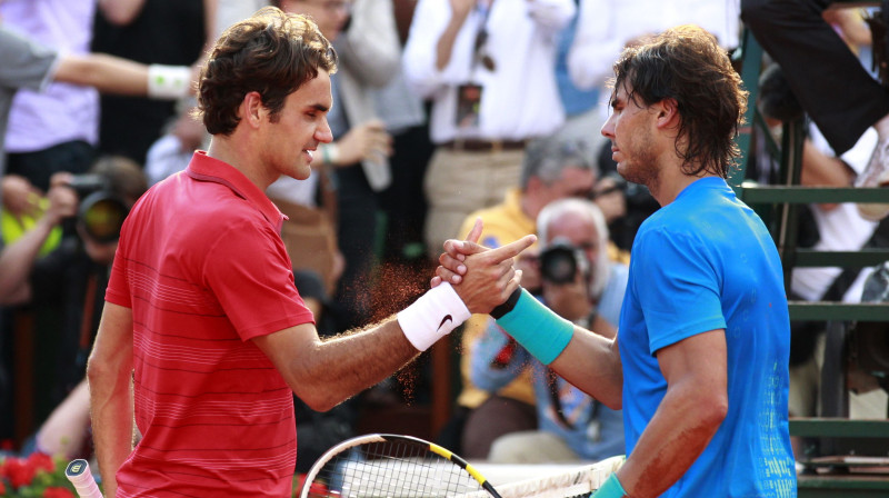 Rodžers Federers un Rafaels Nadals "French Open" pēdējoreiz tikās 2011. gadā. Foto: Reuters/Scanpix