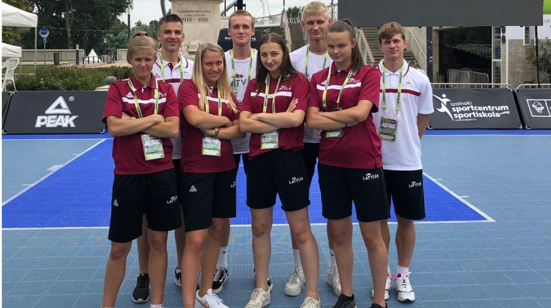 Latvijas U18 izlases 3x3 basketbolā. Foto: Latvijas Basketbola savienība