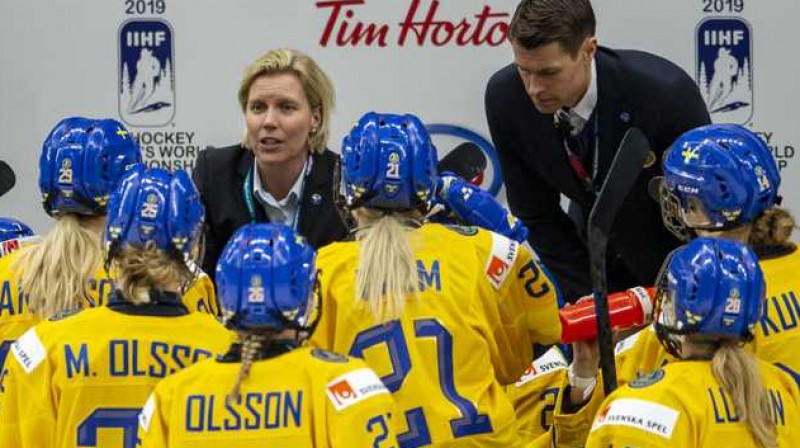Zviedrijas sieviešu hokeja izlase. Foto: Tomi Hänninen / Bildbyrån, aftonbladet.se