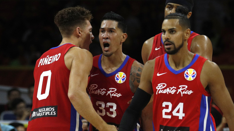 Puertoriko izlases basketbolisti. Foto: Jorge Silva/Reuters/Scanpix