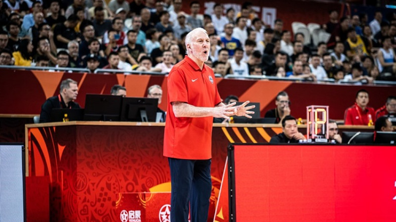 Gregs Popovičs Pasaules kausa pirmajā spēlē Šanhajā. Foto: FIBA