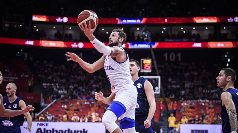 Marko Belinelli: trīs tālmetieni ceturtajā ceturtdaļā. Foto: FIBA