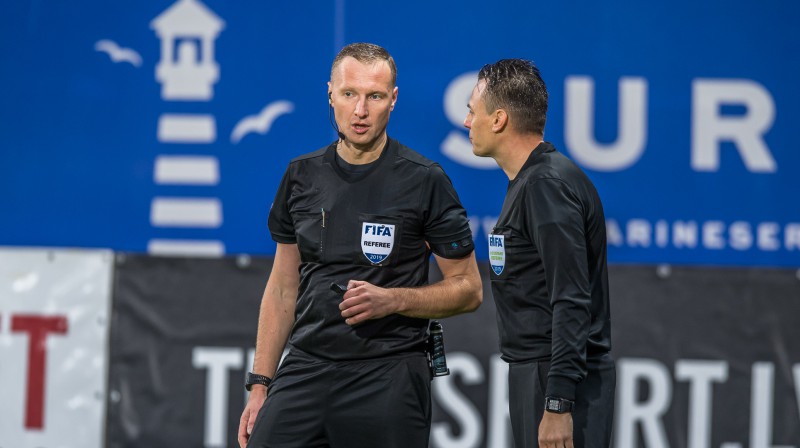 Aleksandrs Anufrijevs un Romans Platonovs. Foto: Zigismunds Zālmanis, rigafc.lv