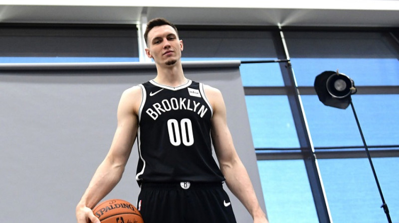 Rodions Kurucs 2019. gada 27. septembrī "Nets" treniņcentrā. Foto: AFP/Scanpix