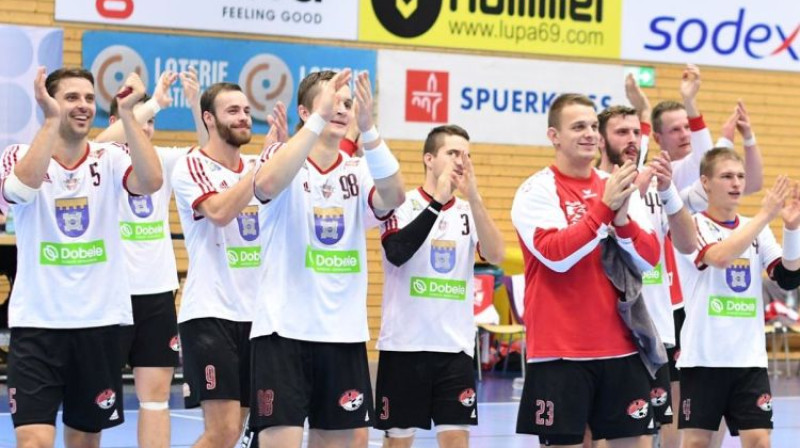 Dobeles "Tenax" spēlētāji. Foto: Handball.lv