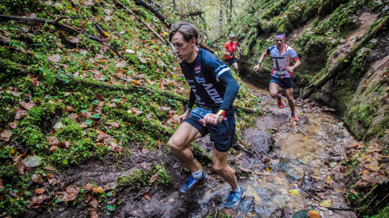 Līderi 7,5km Suunto distanc: A.Ronimoiss, D.Šolmanis., P.Grīviņš. Foto: M.Gaļinovskis.