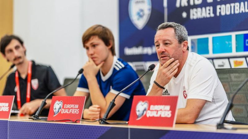 Jānis Ikaunieks un Slaviša Stojanovičs. Foto: LFF/Sanita Sparāne