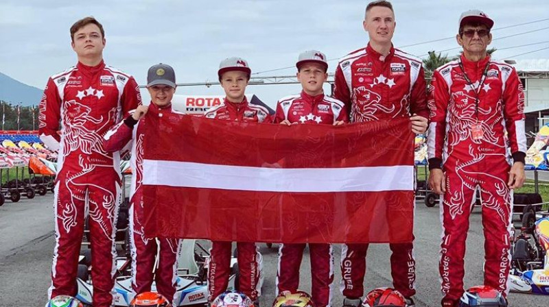 Latvijas kartinga komanda Itālijā. Foto: publicitātes