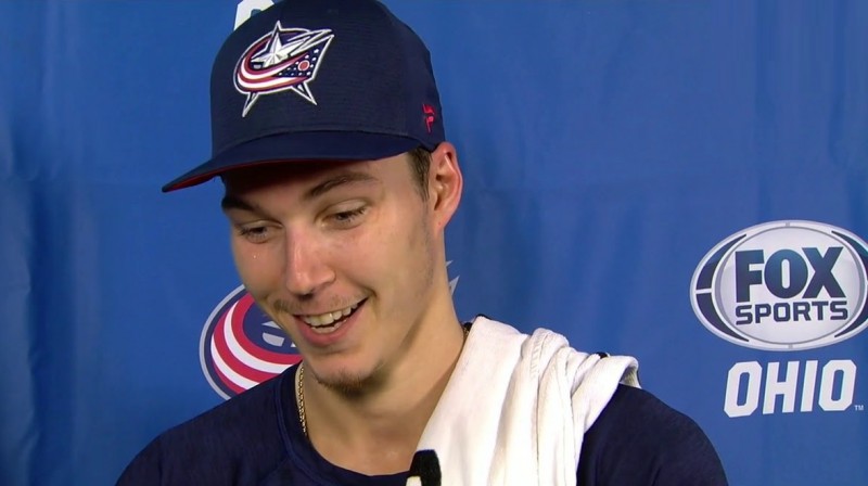 Elvis Merzļikins. Foto: FOX Sports Ohio