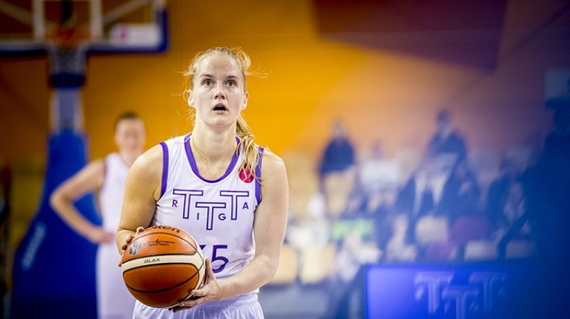 Kate Krēsliņa: 17 punkti pret "Bourges Basket". Foto: Renārs Koris