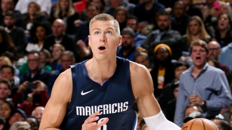 Kristaps Porziņģis. Foto: Glenn James / NBAE, mavs.com