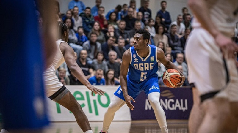 Džeimss Beitmons 2019. gada 29. decembra spēlē pret VEF. Foto: BK Ogre