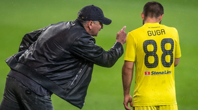 "Ventspils" pēdējos divos gados galvenokārt asociējas ar kluba prezidentu Adlanu Šišhanovu. Foto: Zigismunds Zālmanis ("Riga").