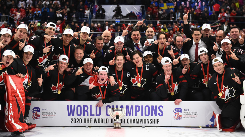 Kanāda - 2020. gada pasaules U20 hokeja čempionāta uzvarētāji / Foto: IIHF.com