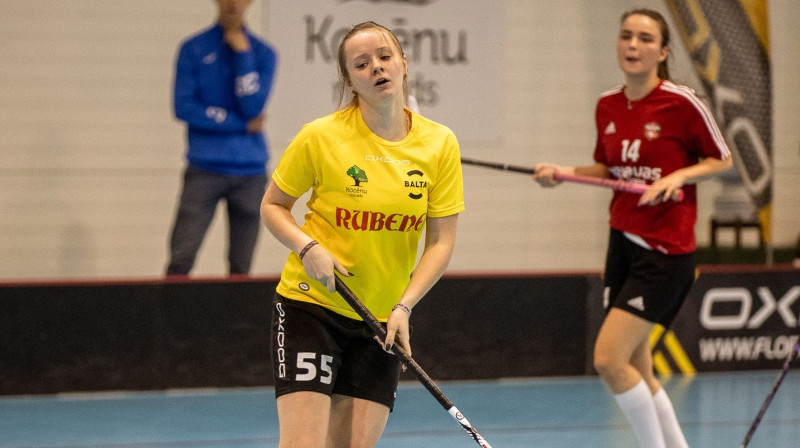 Laura Gaugere. Foto: Raivo Sarelainens, floorball.lv