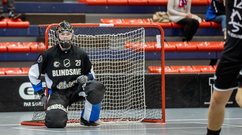 Ričards Stivriņš (Cēsu "Lekrings"). Foto: floorball.lv