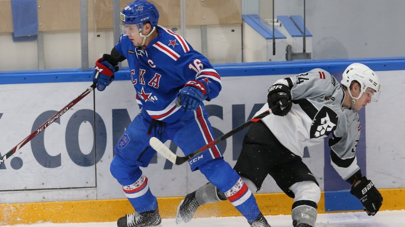 Sanktpēterburgas "SKA-1946" pret "Rīgu". Foto: mhl.khl.ru
