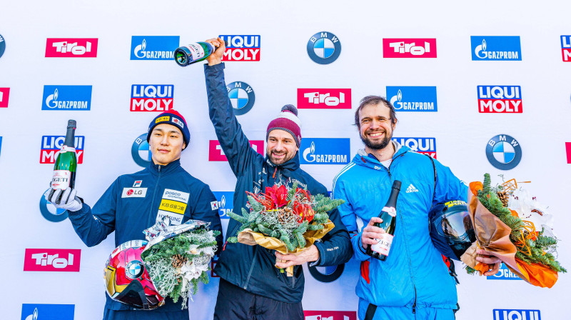 Martins Dukurs svin uzvaru. Foto: imago images/Eibner Europa/Scanpix