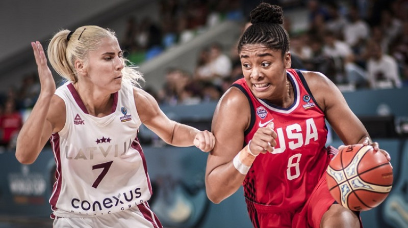 Morgana Taka 2018. gada 25. septembrī, Pasaules kausa spēlē pret Latviju. Foto: FIBA