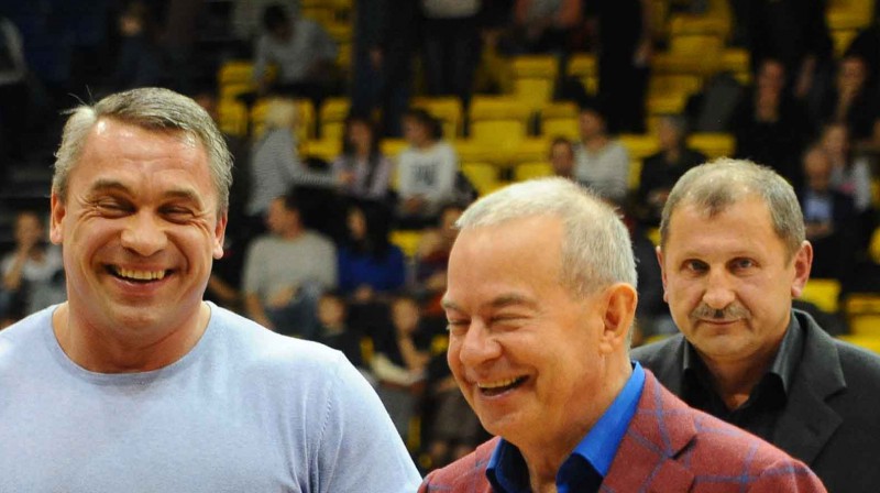 Viktors Ščerbatihs, Aivars Lembergs, Eduards Adruškevičs. Foto: Juris Presņikovs, ventspils.lv