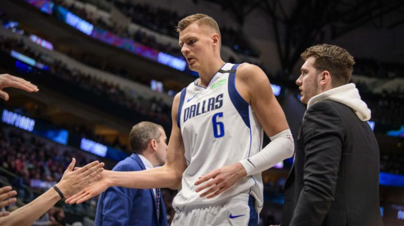 Kristaps Porziņģis un Luka Dončičs. Foto: USA Today Sports/Scanpix