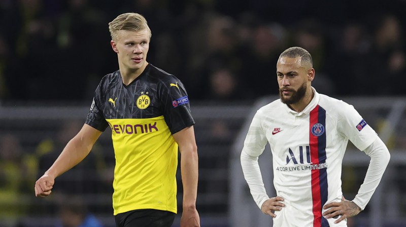 Ērlings Holanns un Neimārs. Foto: EPA/Scanpix