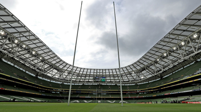 Dublinas "Aviva Stadium", kur bija jānotiek Īrijas un Itālijas mačam
Foto: PA Images/Scanpix