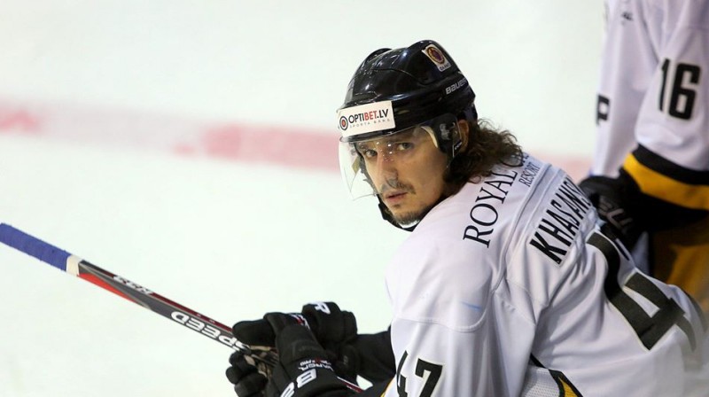 "Olimp" uzbrucējs Ruslans Hasanšins. Foto: Juris Bērziņš-Soms, HK "Olimp"