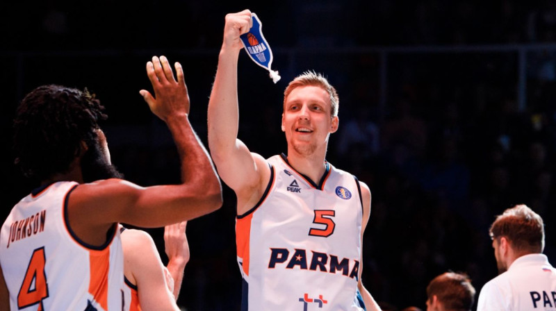 Mareks Mejeris. Foto: parmabasket.ru