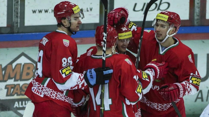 Baltkrievijas izlases hokejisti. Foto: hockey.by