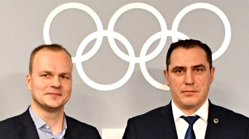 Edgars Severs un Sandis Riekstiņš. Foto: Latvijas Olimpiskā komiteja