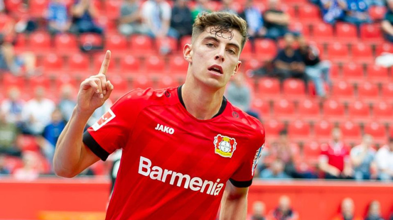 Vācijas futbola jaunā uzlēcošā zvaigzne Kais Havercs.
