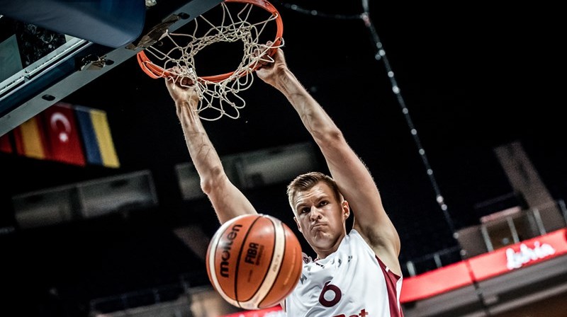 Kristaps Porziņģis. Foto: fiba.basketball/eurobasket/2017