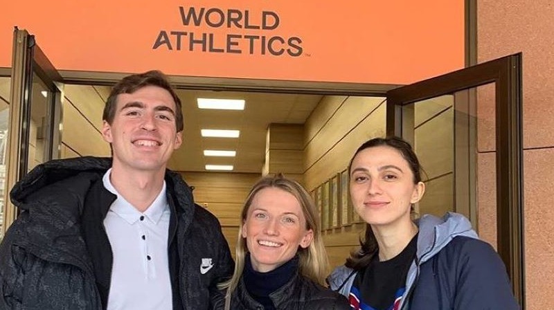 Sergejs Šubenkovs, Anželika Sidorova, Marija Lasickene. Foto: sport-express.ru